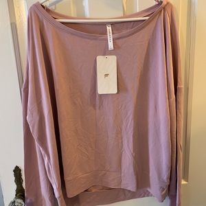 Fabletics pin off the shoulder comfy top